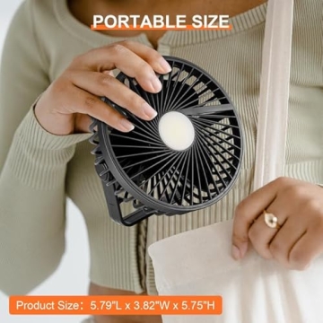 Odoland Rechargeable Camping Fan with LED Lantern Portable