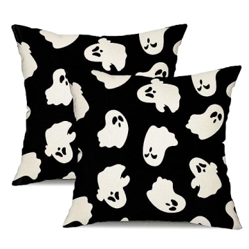 DFXSZ Halloween Pillow Covers 18x18 Set of 2 Ghost Decor