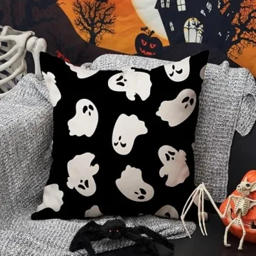 DFXSZ Halloween Pillow Covers 18x18 Set of 2 Ghost Decor