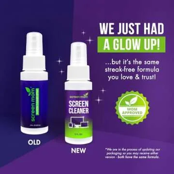 Screen Cleaner Spray and 2 Microfiber Cloths - 2oz Bottle by Screen Mom-Screen Cleaner Spray and Wip...