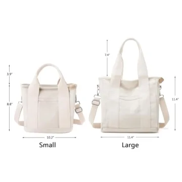 Stylish Small Tote Bag with Zipper for Women