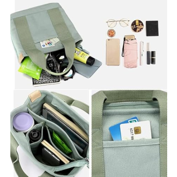 Stylish Small Tote Bag with Zipper for Women