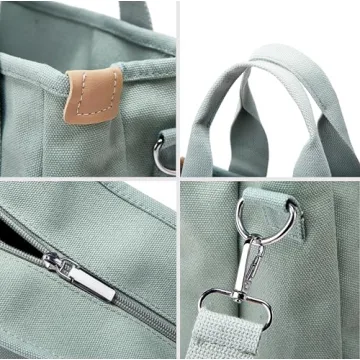 Stylish Small Tote Bag with Zipper for Women