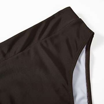 SUUKSESS Women High Waisted High Cut Bikini Sets Sexy Triangle Two Piece Swimsuits Push Up Bathing Suits (Deep Brown, L)