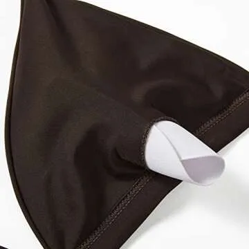 SUUKSESS Women High Waisted High Cut Bikini Sets Sexy Triangle Two Piece Swimsuits Push Up Bathing Suits (Deep Brown, L)