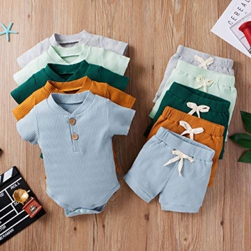 Ledy Champswiin Unisex Baby Summer Clothes Set 0-24 Months