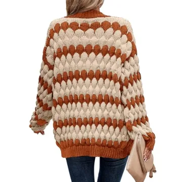 KIRUNDO Women's Chunky Knit Cardigan Stylish Cozy Fall Winter