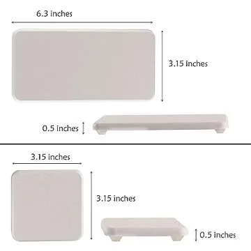 YEECOPON Set of 4 Vanity Trays, Water Absorbing Diatomite coasters, Stone tray Used for Soap Bottle & Toiletries in Kitchen & bathroom