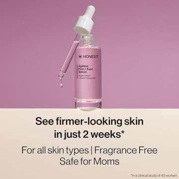 Honest Beauty Ageless Firm and Even Serum | Powered by Vegan Collagen and Elastin Polypeptides | Fir...
