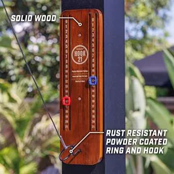 GoSports Hook 21 Ceiling Mount Ring Swing Game - Fun for All Ages