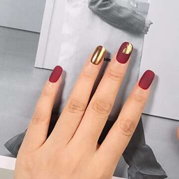 MEGIOR Burgundy Gel Nail Polish 15ML Burgundy Red Gel Polish Long-Lasting Nails Gel Soak Off Led/UV Fall Gel Nail Polish Nail Art Manicure Salon at Home Women Gift,0.5oz