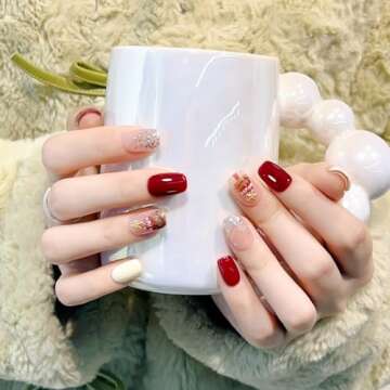 MEGIOR Burgundy Gel Nail Polish 15ML Burgundy Red Gel Polish Long-Lasting Nails Gel Soak Off Led/UV Fall Gel Nail Polish Nail Art Manicure Salon at Home Women Gift,0.5oz