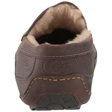 UGG Men's Ascot Slipper, Tan Leather, 10