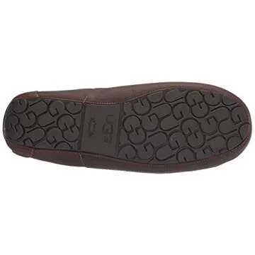 UGG Men's Ascot Slipper, Tan Leather, 10