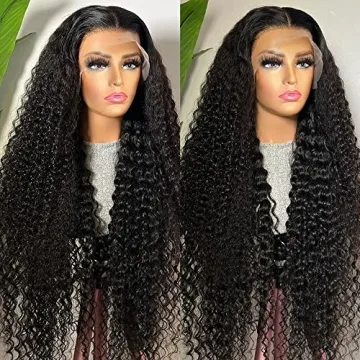 Jenniferita 24 Inch Deep Wave Lace Front Wig for Women