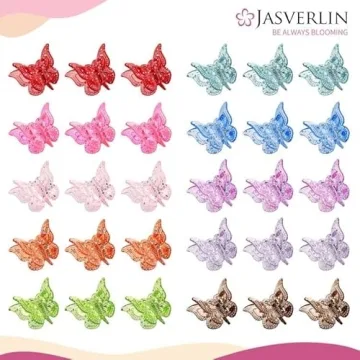 Glitter Butterfly Hair Claw Clips for Girls