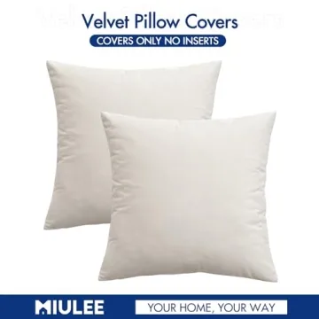 MIULEE Velvet Decorative Pillow Covers Set of 2 for Home