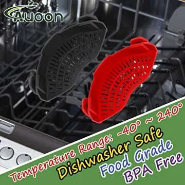 AUOON Clip On Silicone Strainer for All Pot Sizes