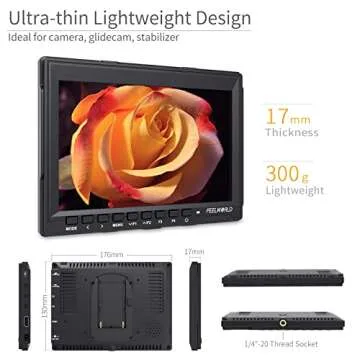 FEELWORLD FW759 7 Inch HD Camera Monitor with Sunshade