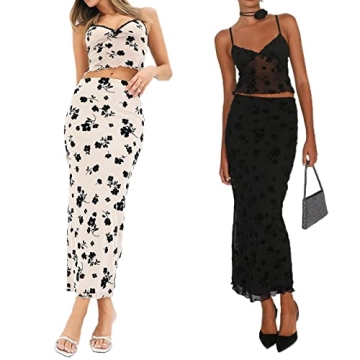 Stylish Women Y2K 2 Piece Skirt Set for All Occasions