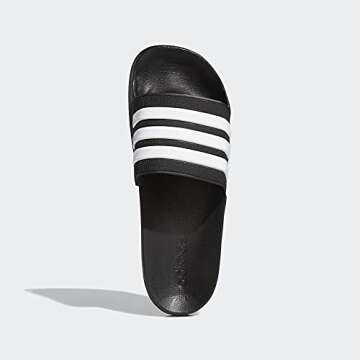 adidas Men's Adilette Shower Slides Black/White/White 12
