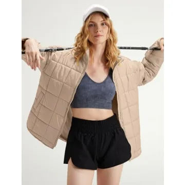 Stylish Gacaky Women's Lightweight Puffer Jacket with Pockets