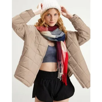 Stylish Gacaky Women's Lightweight Puffer Jacket with Pockets