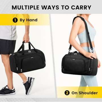 Vorspack Small Gym Bag - 40L Duffle for Men Women