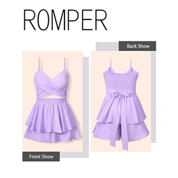 Chic AGERWAY Summer Ruffle Romper for Women