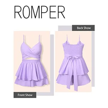 Chic AGERWAY Summer Ruffle Romper for Women