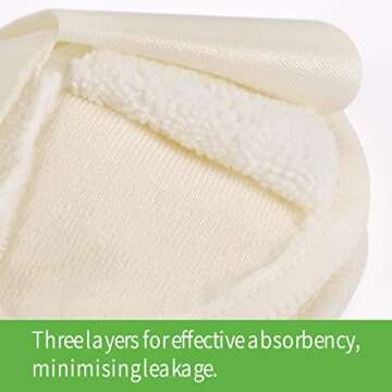 Haakaa All-Day Reusable Nursing Pad Set 8P -Washable Absorbent Bamboo Breast Pad - Perfect Leakproof Nipple Covers for Ladybug Letdown Catcher Pump & Postpartum Breastfeeding Mom w/Laundry Bag