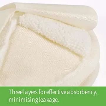 Haakaa All-Day Reusable Nursing Pad Set 8P -Washable Absorbent Bamboo Breast Pad - Perfect Leakproof Nipple Covers for Ladybug Letdown Catcher Pump & Postpartum Breastfeeding Mom w/Laundry Bag