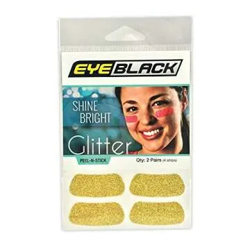 EyeBlack Under Eye Colorful Glitter Strips | Football, Baseball, Softball, Soccer | Great for Adults...