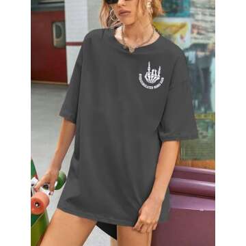 Overstimulated Moms Club Shirt Oversized Mama Shirts Funny Mom Life Graphic Tees Casual Short Sleeve Trendy Tops