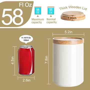 Sweejar Ceramic Kitchen Canisters with Airtight Seal