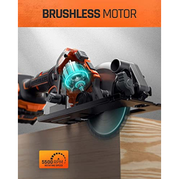 4-1/2 inch Cordless Circular Saw with 3 Blades and Battery