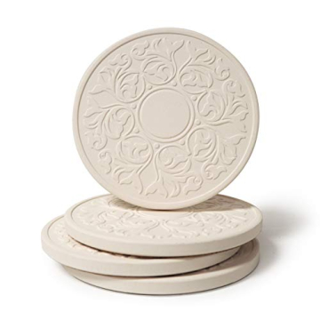 CoasterStone Absorbent Victorian Lace Coasters - Set of 4