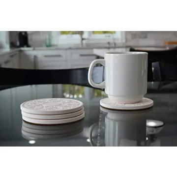 CoasterStone Absorbent Victorian Lace Coasters - Set of 4
