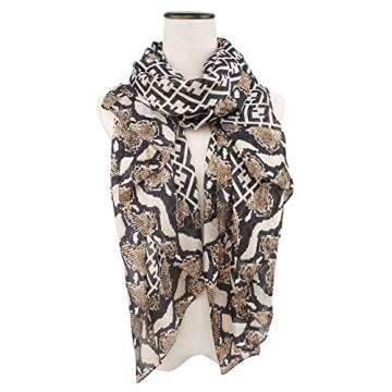 YOUR SMILE Ladies/Women's Lightweight Floral Print/Solid Color mixture Shawl Scarf For Spring Summer...