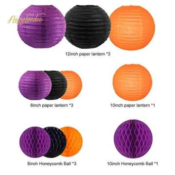 NICROLANDEE Halloween Decorations - 16 Piece Party Kit