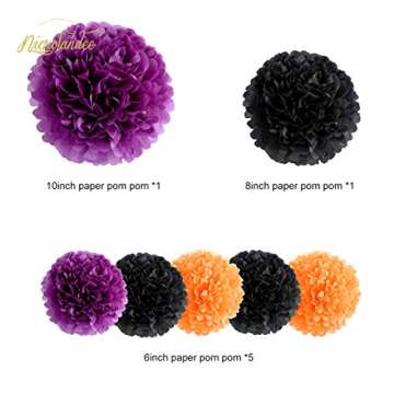 NICROLANDEE Halloween Decorations - 16 Piece Party Kit