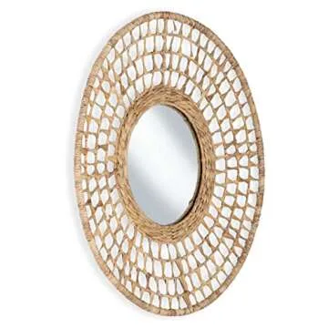 Deltlea 32" Bohemian Round Accent Mirror