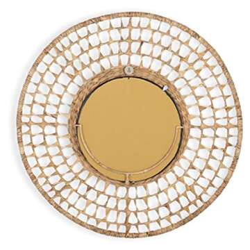 Deltlea 32" Bohemian Round Accent Mirror