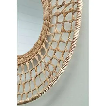 Deltlea 32" Bohemian Round Accent Mirror