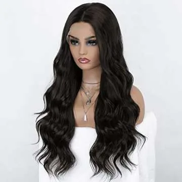 K'ryssma Luxury Black Lace Front Wig for Women