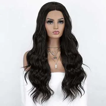 K'ryssma Luxury Black Lace Front Wig for Women