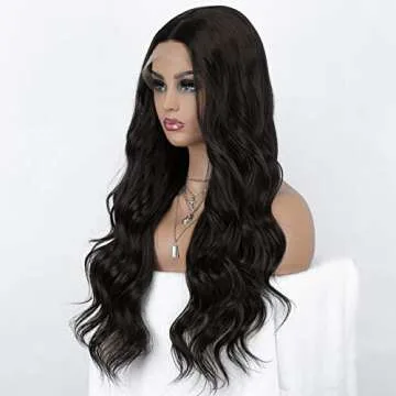K'ryssma Luxury Black Lace Front Wig for Women