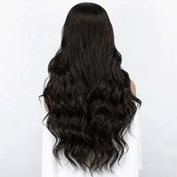 K'ryssma Luxury Black Lace Front Wig for Women