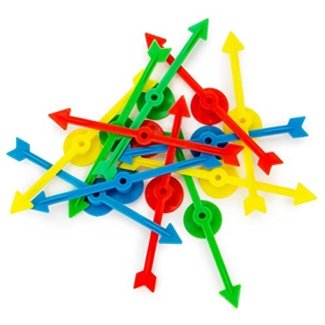 Colorful 12-Pack Arrow Spinners for DIY Games & Projects