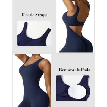 Shaping Style Vertvie Sleeveless Flare Jumpsuit Women